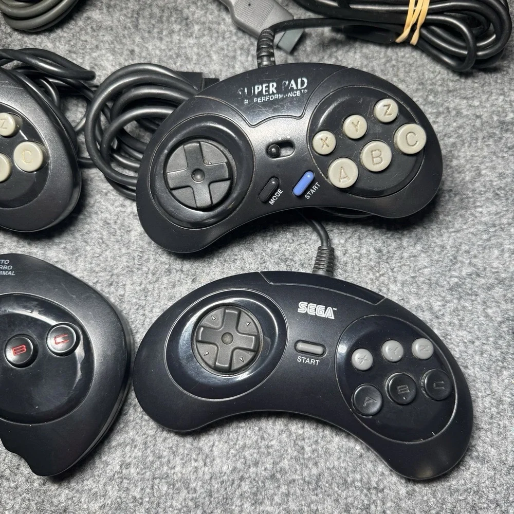 Lot of 3 3rd Party & 1OEM Sega Genesis Saturn Controllers Tested 4 Total